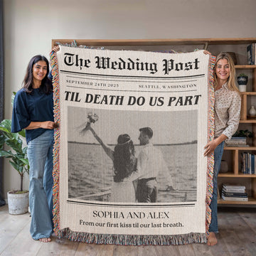 Newlywed Times Newspaper Unique Wedding Gift for Couples Wedding Gifts Personalized Wedding Gift for Bride and Groom