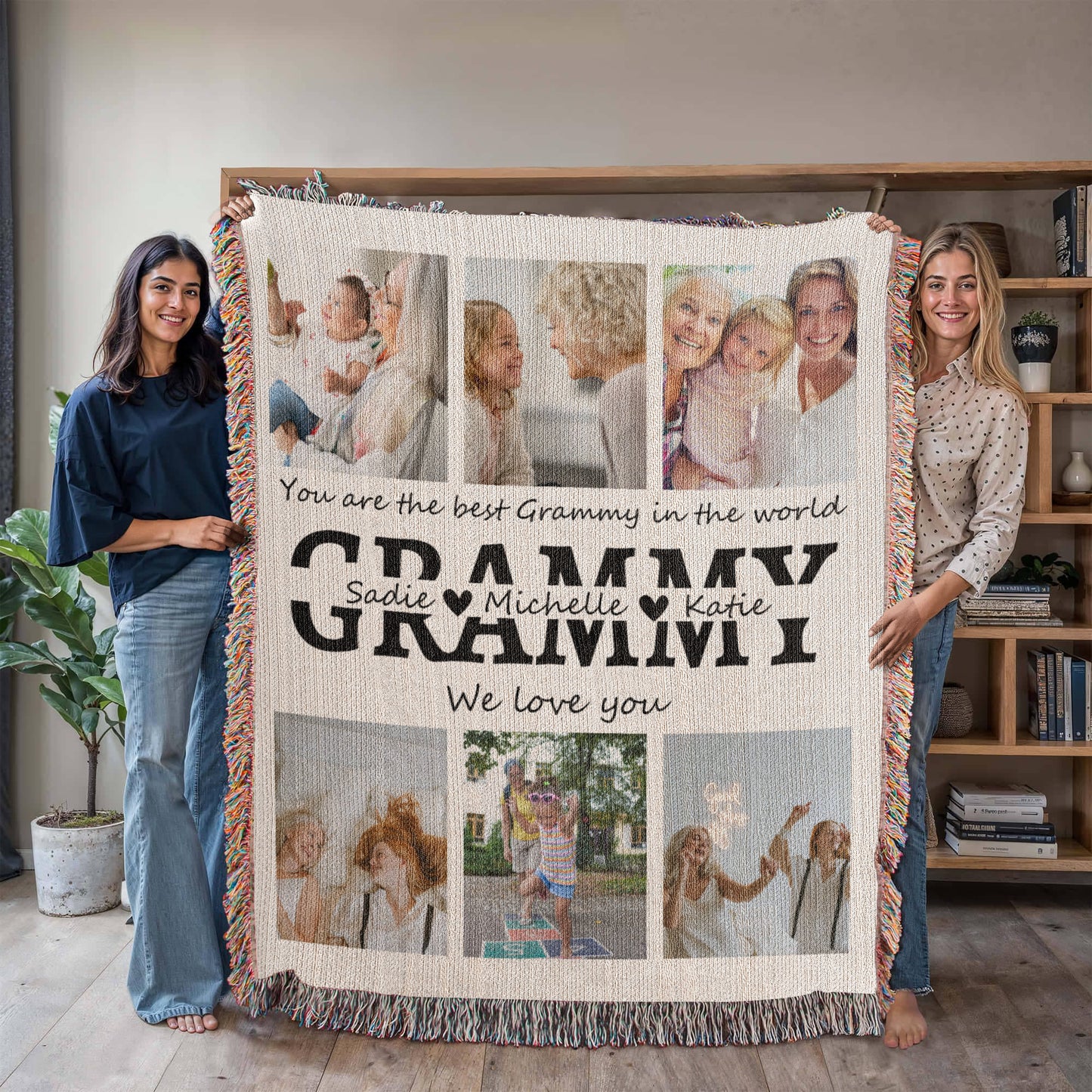Personalized Grammy Photo Collage, Nana Photo Blanket, Customized Grandma Gift, Mother's Day Photo Collage, Custom Photo Collage Grandma Gifts