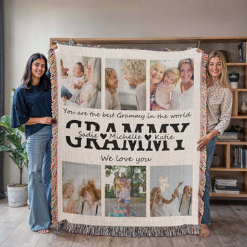 Personalized Grammy Photo Collage, Nana Photo Blanket, Customized Grandma Gift, Mother's Day Photo Collage, Custom Photo Collage Grandma Gifts