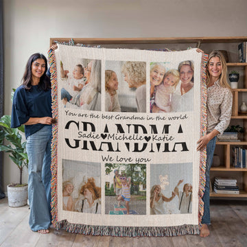 Grandma Mothers Day Gift | Grandma Blanket | Gift for Grandma | Photo Blanket for Grandma Gift Idea | Personalized Mothers Day Gift for Grandma