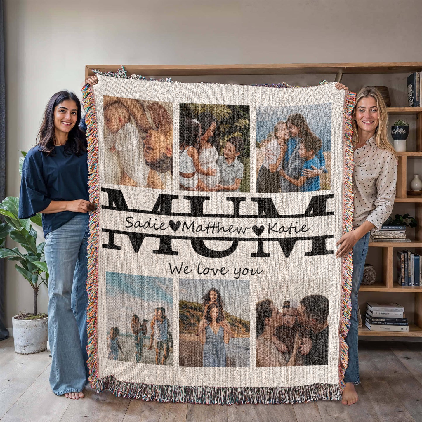 Personalized Photo Blanket Gift for Mom, Mother Gifts,Birthday Gift for Mum Gift from Daughter,Mother's Day Gift,Best Mom Ever,Mom Christmas Gift