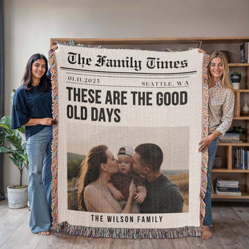 Personalised Family Photo Blanket Custom Gift for Mother's Day, Father's Day, Anniversary Birthday Gift for Him or Her Gift for Wife Husband