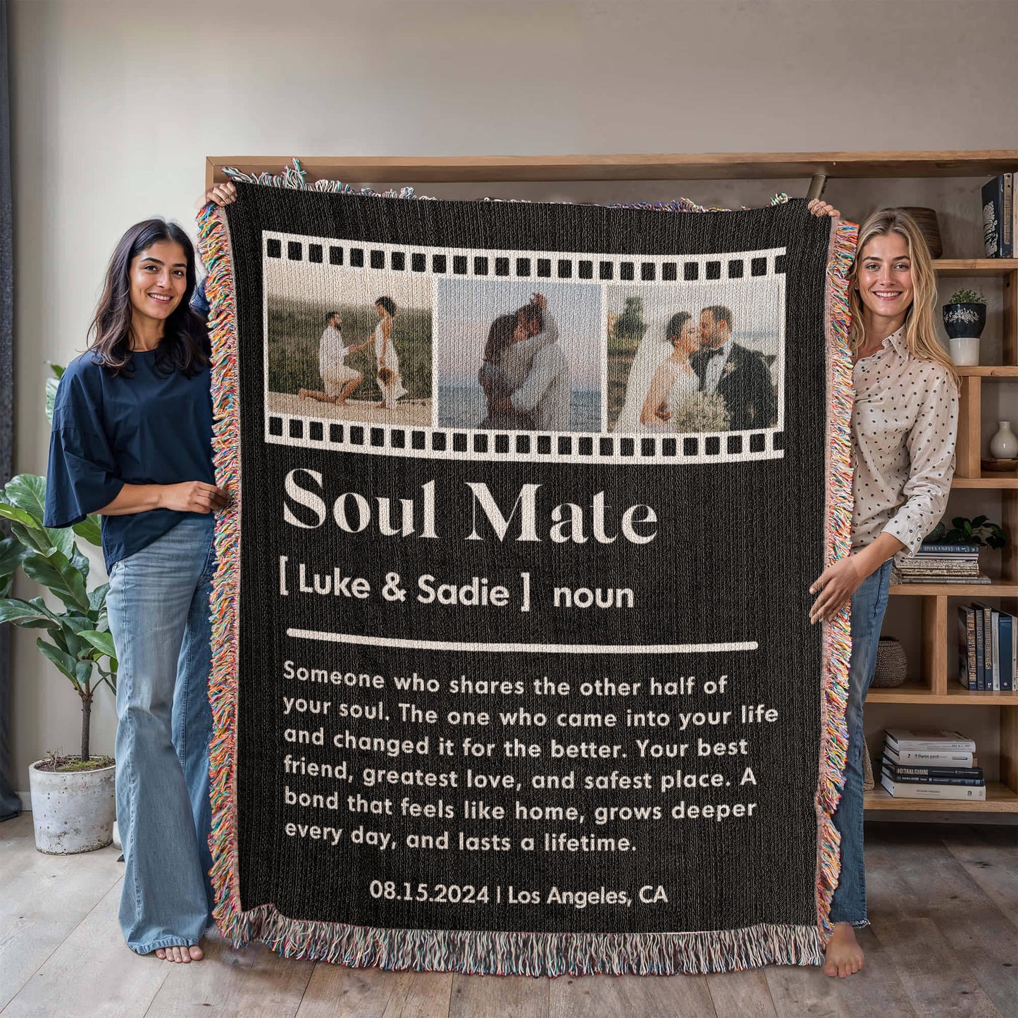 Personalized Photo Collage, Custom Picture Collage Text Blanket,  Personalized Couple Wedding Birthday Anniversary Christmas Keepsake