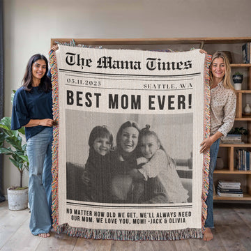 Photo Blanket with Kid's Names Mom Gift, Mother's Day 2025, Gift for Mother, Mother's Day Gift, Personalized Mom Gifts for Mum