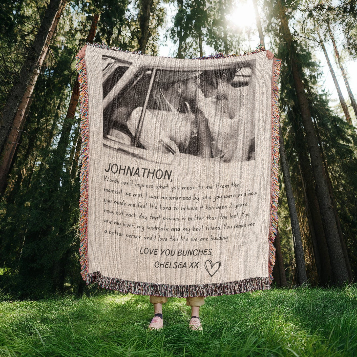 Letters To My Boyfriend Custom Blanket Valentines Gift From Girlfriend, Dating Anniversary Gifts Personalized Name Dear Boyfriend Love Letter