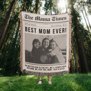 Photo Blanket with Kid's Names Mom Gift, Mother's Day 2025, Gift for Mother, Mother's Day Gift, Personalized Mom Gifts for Mum