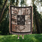 Custom Photos Blanket Collage with Text, Family Name & Photo, In Loving Memory Gift, Birthday Wedding Cotton Anniversary Bride Gift
