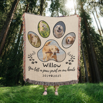 Pet Memorial Gift, Custom Pet Photo Blanket, Pet Remembrance Gift, Custom Pet Memorial Gifts for Pets, Cat Dog Loss Bereavement Gift