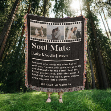 Personalized Photo Collage, Custom Picture Collage Text Blanket,  Personalized Couple Wedding Birthday Anniversary Christmas Keepsake