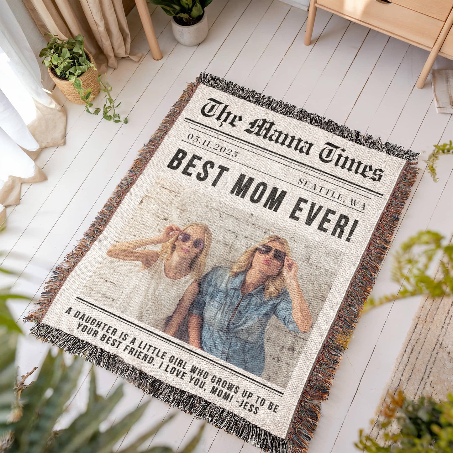Photo Blanket Personalized Gift for Mom from Son Daughter Mom Gift from Kids Appreciation Gift for Daughter In Law Mothers Day Gift Mother's Day Gift