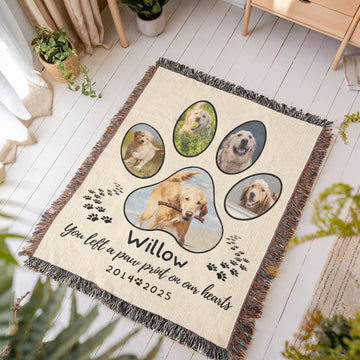 Pet Memorial Gift, Custom Pet Photo Blanket, Pet Remembrance Gift, Custom Pet Memorial Gifts for Pets, Cat Dog Loss Bereavement Gift