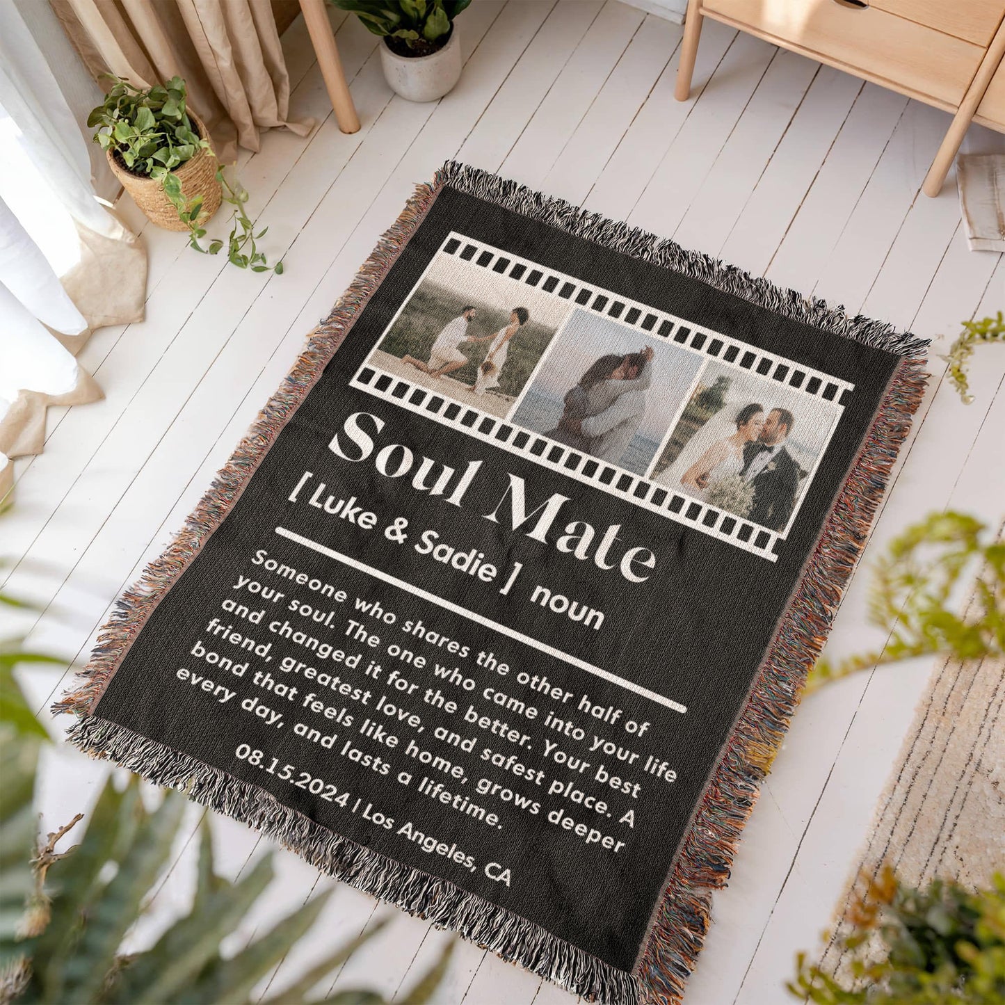 Personalized Photo Collage, Custom Picture Collage Text Blanket,  Personalized Couple Wedding Birthday Anniversary Christmas Keepsake