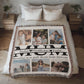 Custom Picture Collage Text Blanket, Family Photo Throw, Personalized Gift for Mom Mum Birthday Gift Christmas Keepsake