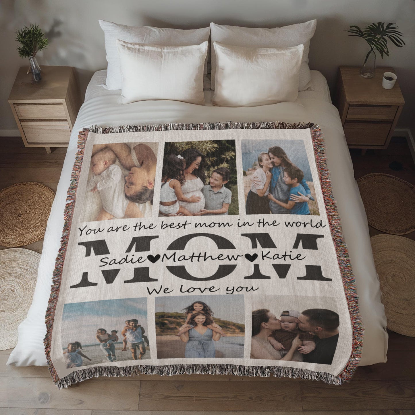 Personalized Photo Blanket - Mother Gifts - Gift for Mom - Mom Gift from Daughter - Mother's Day Gift - Best Mom - Mom Christmas Gift