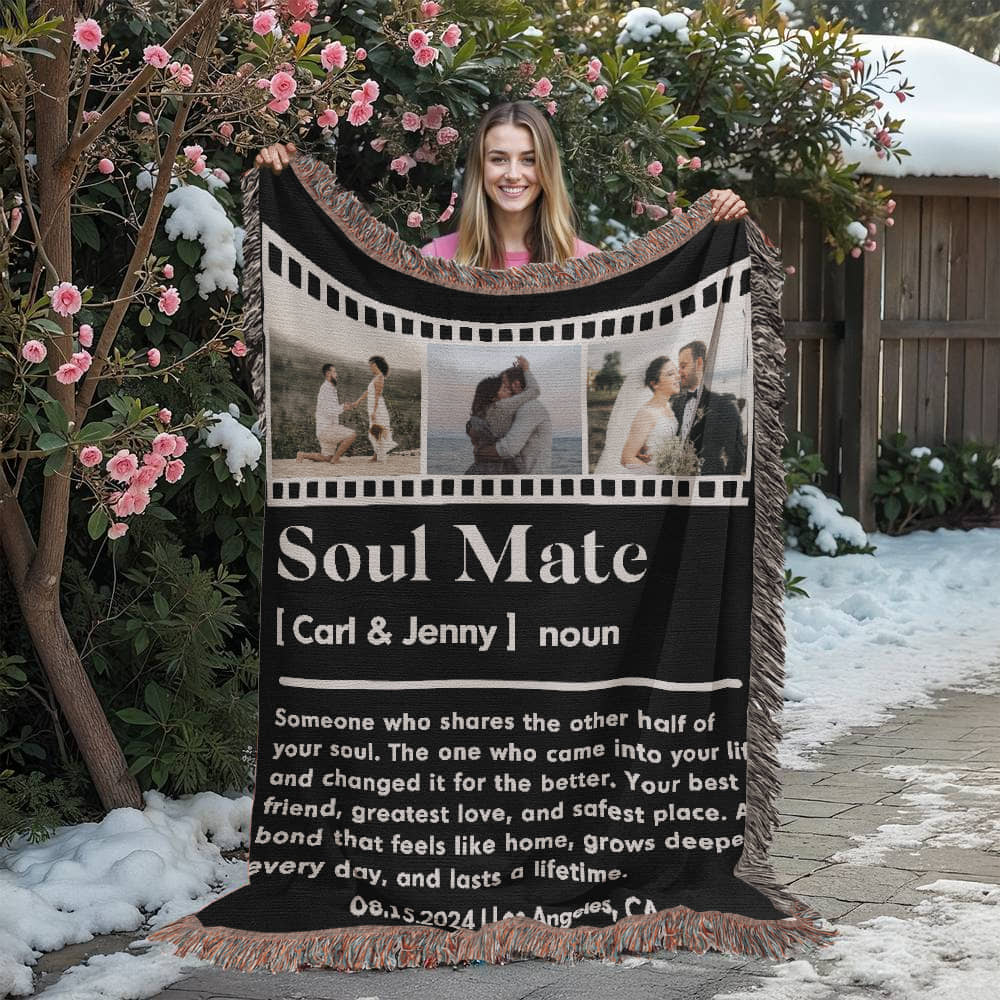 Personalized Photo Collage, Custom Picture Collage Text Blanket,  Personalized Couple Wedding Birthday Anniversary Christmas Keepsake