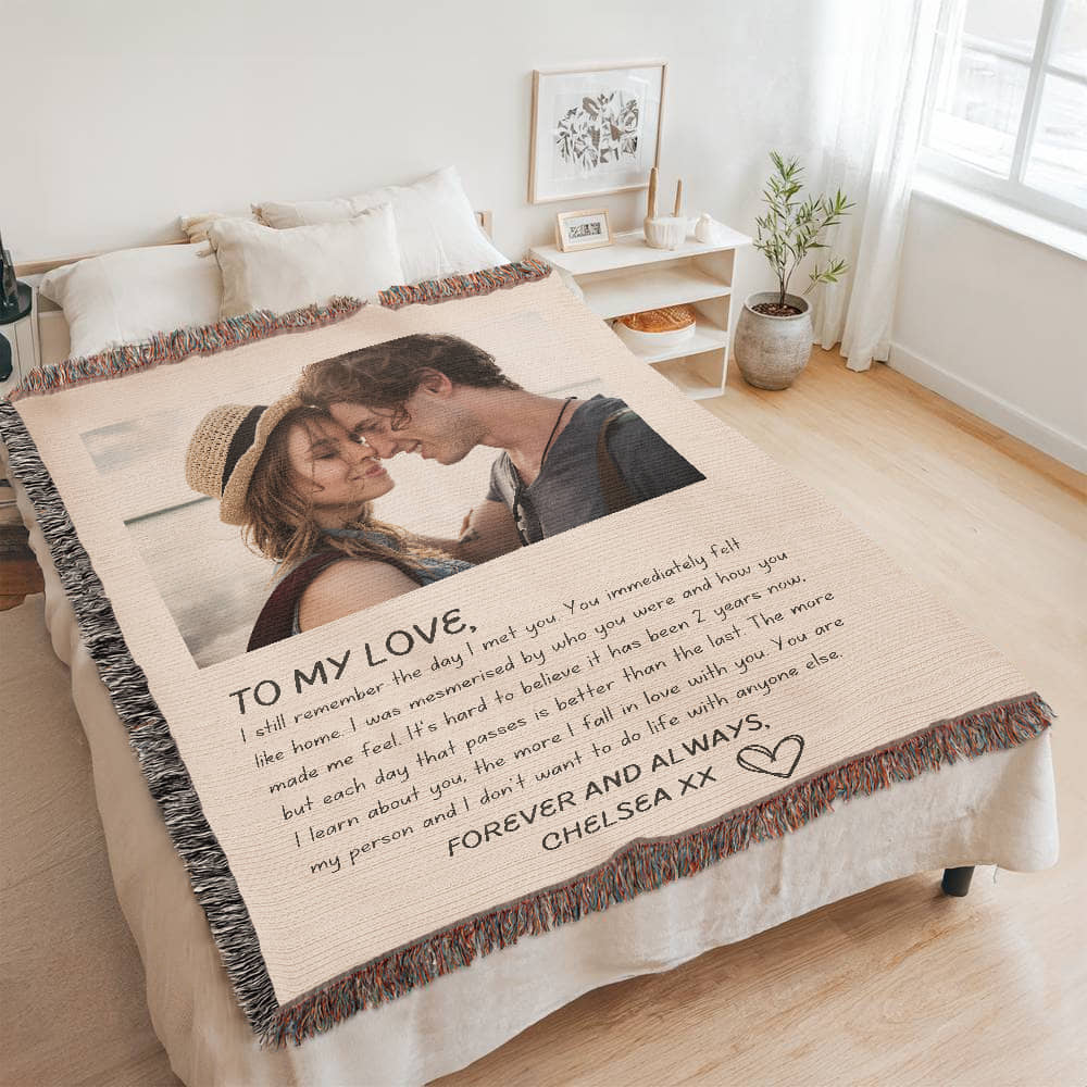 Letters To My Boyfriend Custom Blanket Valentines Gift From Girlfriend, Dating Anniversary Gifts Personalized Name Dear Boyfriend Love Letter
