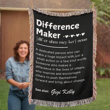 Personalized Difference Maker Blanket, Custom Difference Maker Definition gift, Gift for Mom, Coworker Birthday gift, Mentor gift, Gift for Leader