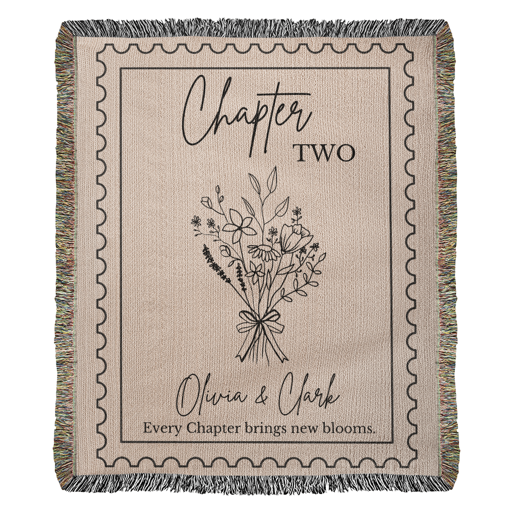 Custom Cotton Blanket For Couple | Personalized Anniversary Gift for Husband or Wife