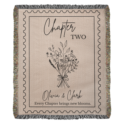 Custom Cotton Blanket For Couple | Personalized Anniversary Gift for Husband or Wife