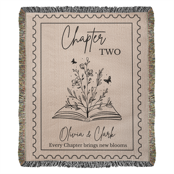 Custom Cotton Blanket Wedding Anniversary Gift for Husband, Wife or Couples Gift