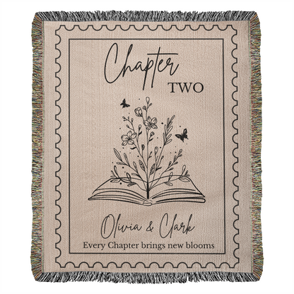 Custom Cotton Blanket Wedding Anniversary Gift for Husband, Wife or Couples Gift