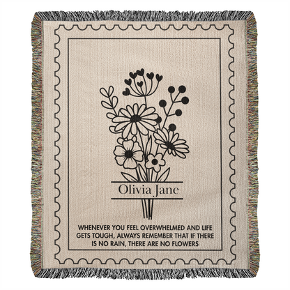 Custom Name Comfort Blanket | Encouragement Gift for Her, Daughter, Granddaughter, Niece