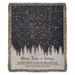 Personalized Wedding Woven Blanket, Custom Star Map Throw with Names, Night Sky, Special Date, Outdoors Lovers Gift, Cotton Anniversary Gift