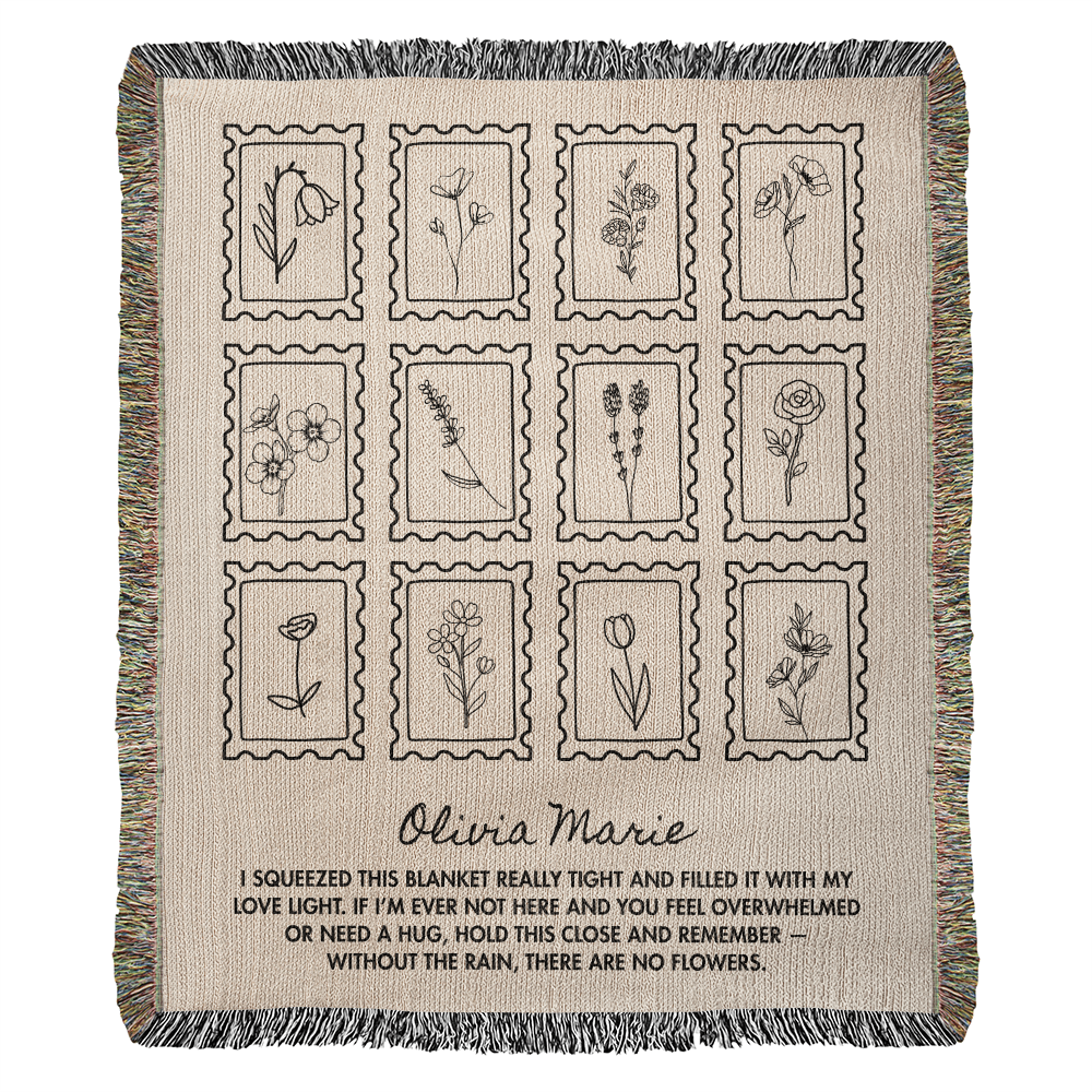 Custom Name Comfort Blanket | Encouragement Gift for Daughter or Granddaughter