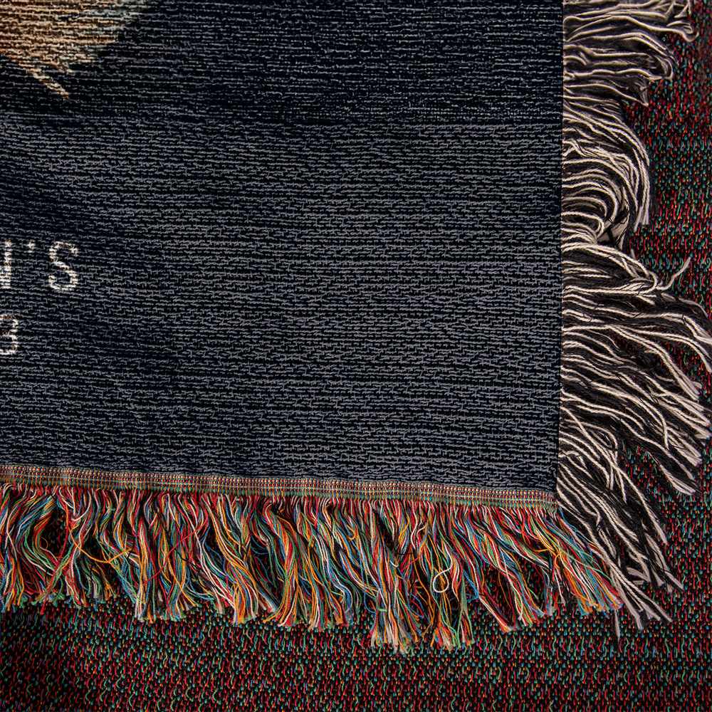 Personalized Woven Couples Blanket with Names & Date | Custom Cotton Throw Wedding Gift, Anniversary Present, Engagement Keepsake