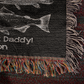 Personalized New Dad Gifts, New Grandpa Gift Fishing | Fisherman Gift from Baby First Father's Day Gift Custom Woven Blanket