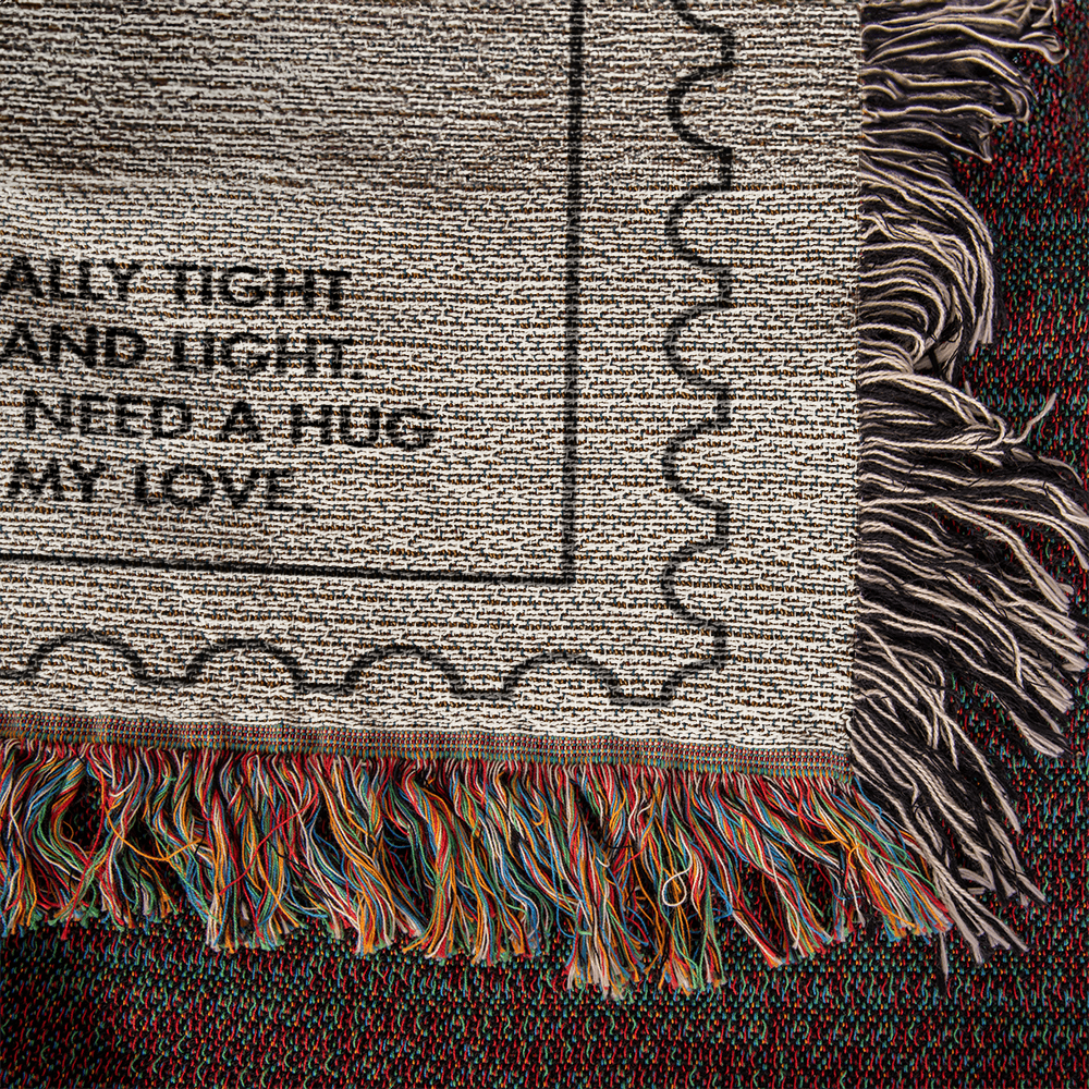 Personalized Name Blanket | Custom Woven Comfort Throw with Poem Hug Message Gift for Daughter, Granddaughter, Niece, Mom, Grandma