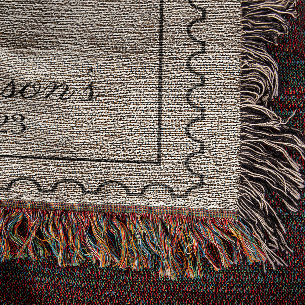 Custom Soft Blanket Gift for Wedding Anniversary | Personalized Couple Name Cotton Throw