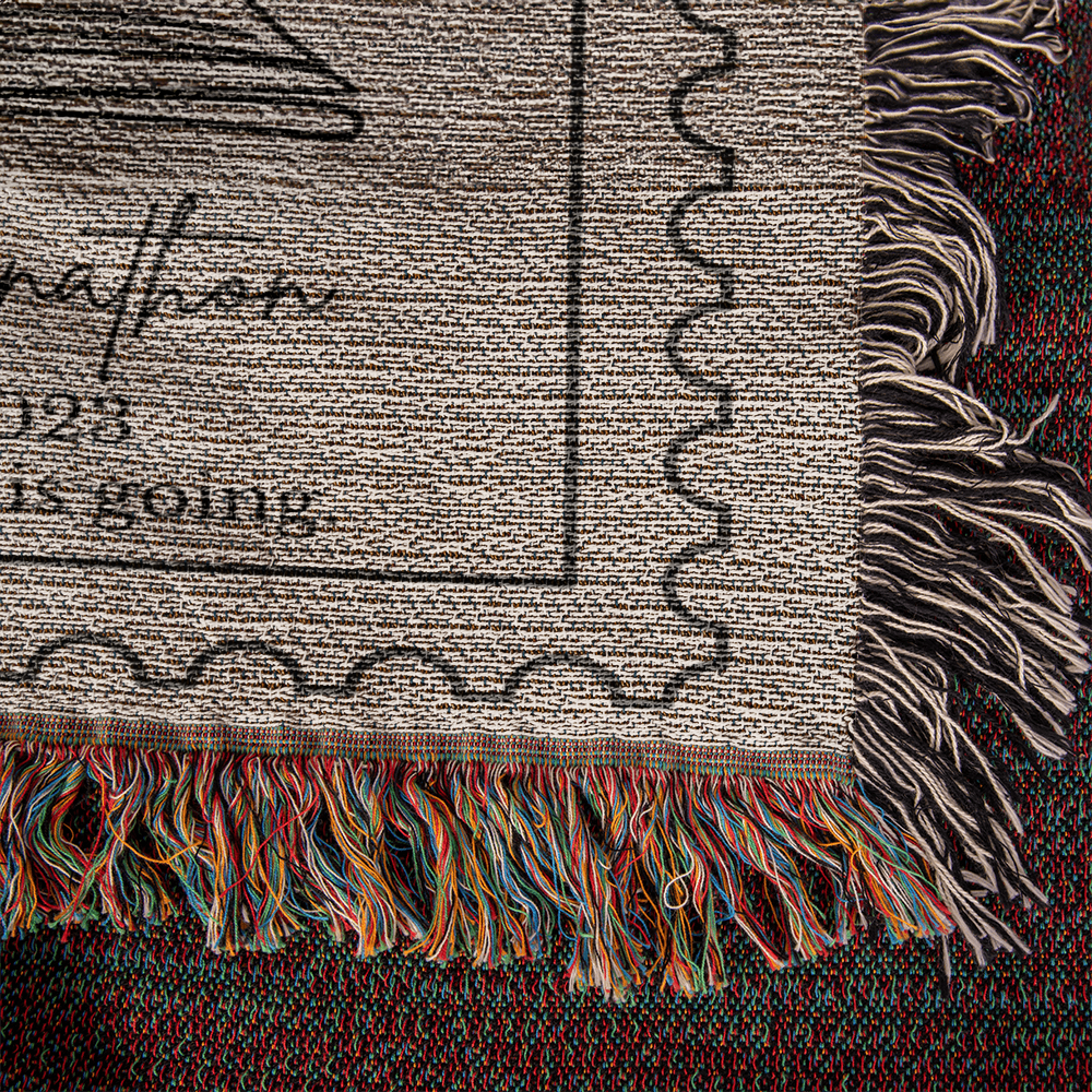 Personalized Book Lover Anniversary Blanket, Customized 100% Cotton Throw with Chapter and Wildflowers, Couple Names Woven Blanket Wedding Gift