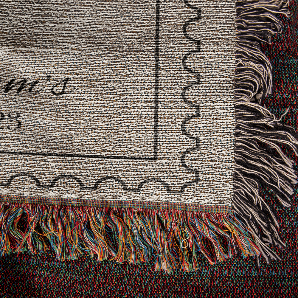 Personalized Cotton Anniversary Blanket: 2nd Wedding Anniversary Gift with Custom Name and Date