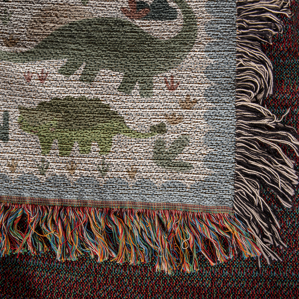 Personalized Dinosaur Blanket: Custom Name Kids Throw