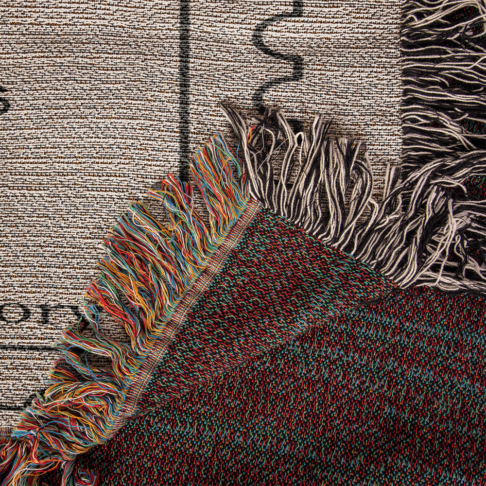 Personalized Name Woven Blanket Wedding Gift for Book Lover Gift Bookish Gift for Couple