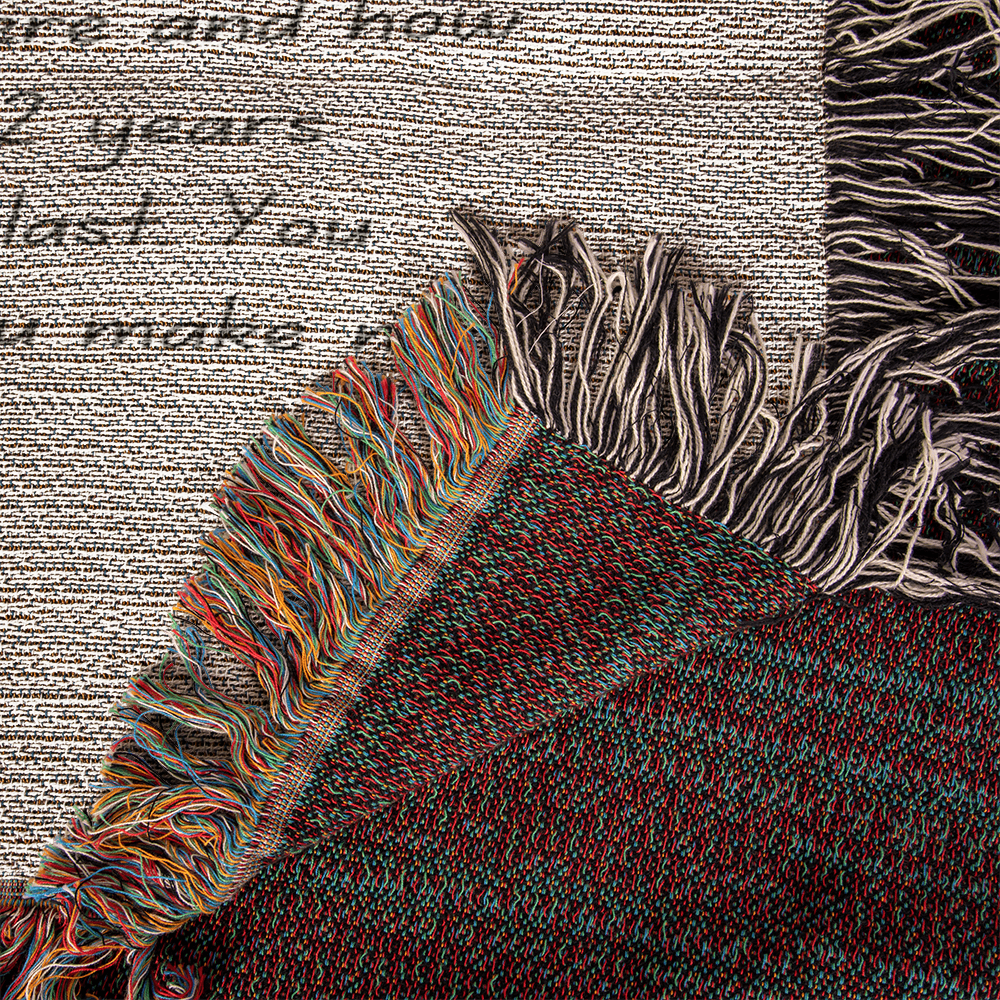 Letters To My Boyfriend Custom, Christmas Gift From Girlfriend, Dating Anniversary Gifts, Personalized Name, Dear Boyfriend   Love Letter Blanket Woven Handwriting Custom Throw