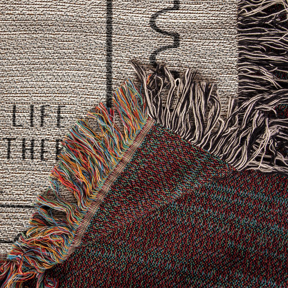 Personalized Birth Flower & Name Woven Blanket | 100% Cotton Throw