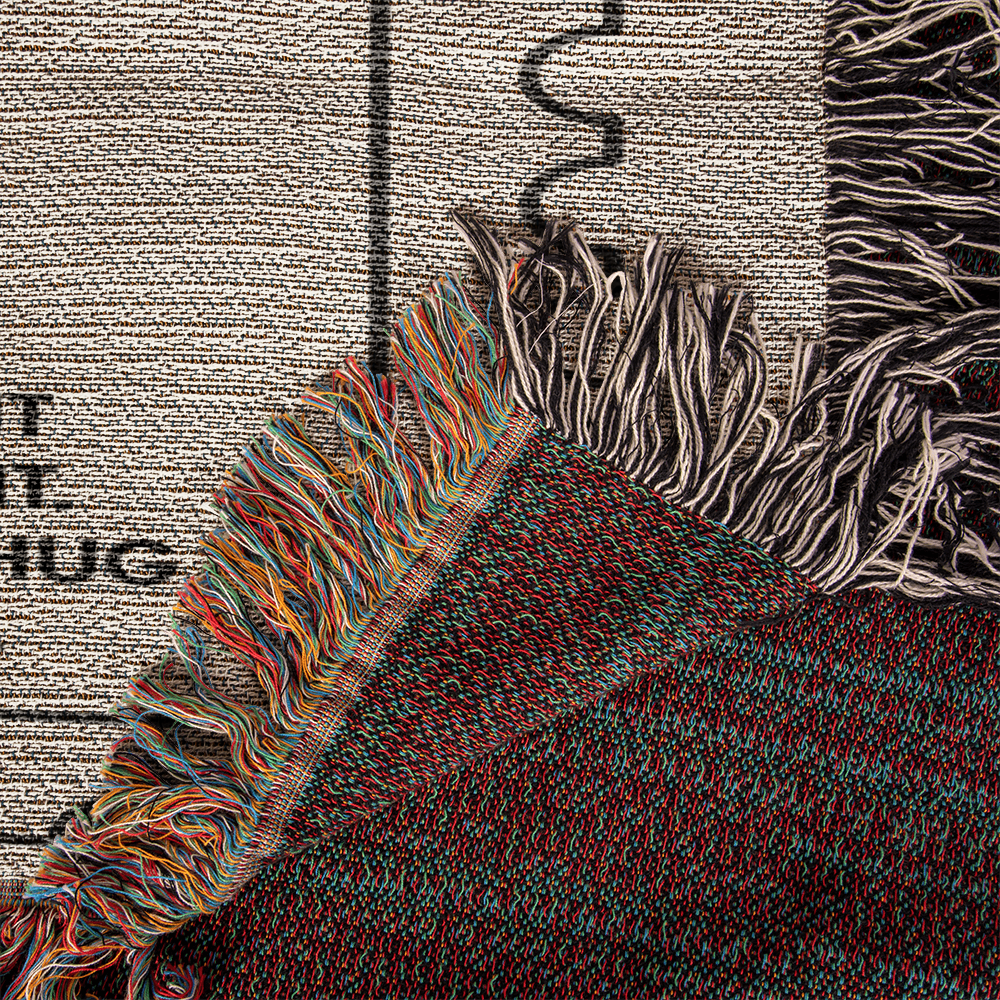 Personalized Name Blanket | Custom Woven Comfort Throw with Poem Hug Message Gift for Daughter, Granddaughter, Niece, Mom, Grandma