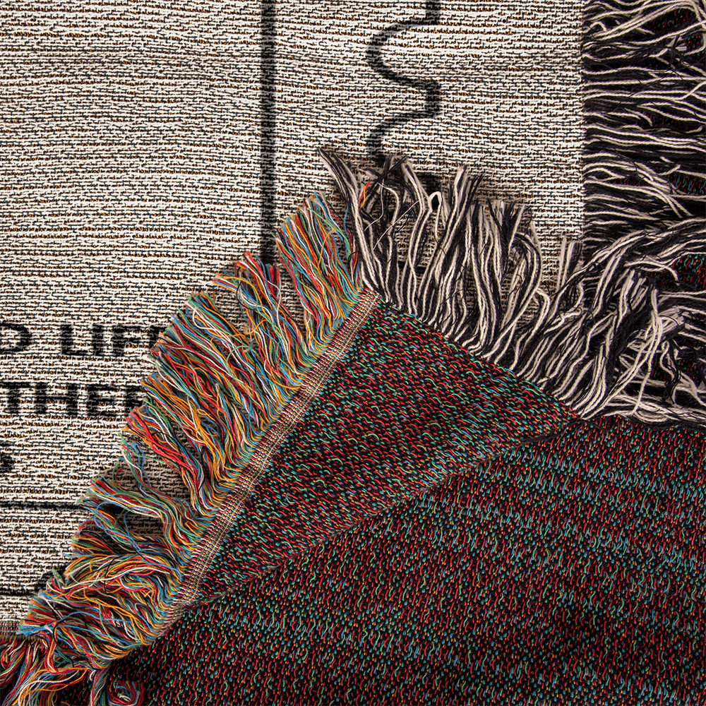 Custom Name and Birth Flower No Rain No Flowers Cotton Woven Blanket Gift for Her