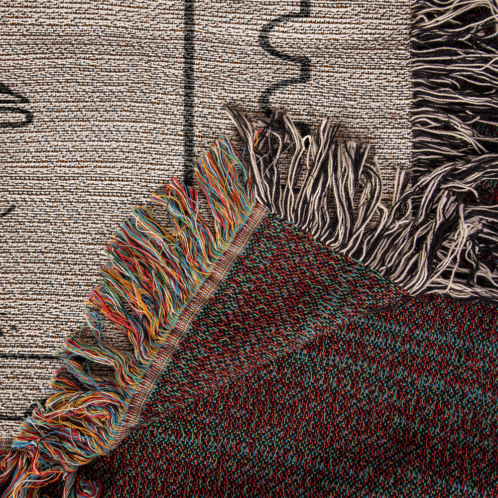 Personalized Book Lover Anniversary Blanket, Customized 100% Cotton Throw with Chapter and Wildflowers, Couple Names Woven Blanket Wedding Gift