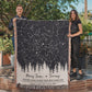 Personalized Wedding Woven Blanket, Custom Star Map Throw with Names, Night Sky, Special Date, Outdoors Lovers Gift, Cotton Anniversary Gift