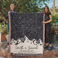 Personalized Wedding Woven Blanket Throws, Custom Star Map By Date Throw, Night Sky Special Date, Outdoors Lovers Gift, Cotton Anniversary Gift