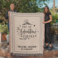 Personalized Wedding Blanket Custom Name Woven Throw, Adventure Begins Gift for Couple, Cotton Anniversary Keepsake Throw