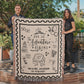 Custom Adventure Lovers Gifts Wedding Blanket, Personalized Woven Throw, Hand Drawn Wedding Stamp Gift, Travel Couple Keepsake, Wedding Souvenir