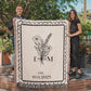 Personalized Cotton Anniversary Blanket | Custom Wedding Throw with Initials & Est Date | 2nd Anniversary Gift for Wife or Couple