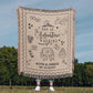 Custom Name Wedding Blanket, Personalized Woven Throw Gift for Couple, Cotton Anniversary Keepsake, Adventure Begins Blanket
