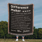 Personalized Difference Maker Blanket, Custom Difference Maker Definition gift, Gift for Mom, Coworker Birthday gift, Mentor gift, Gift for Leader
