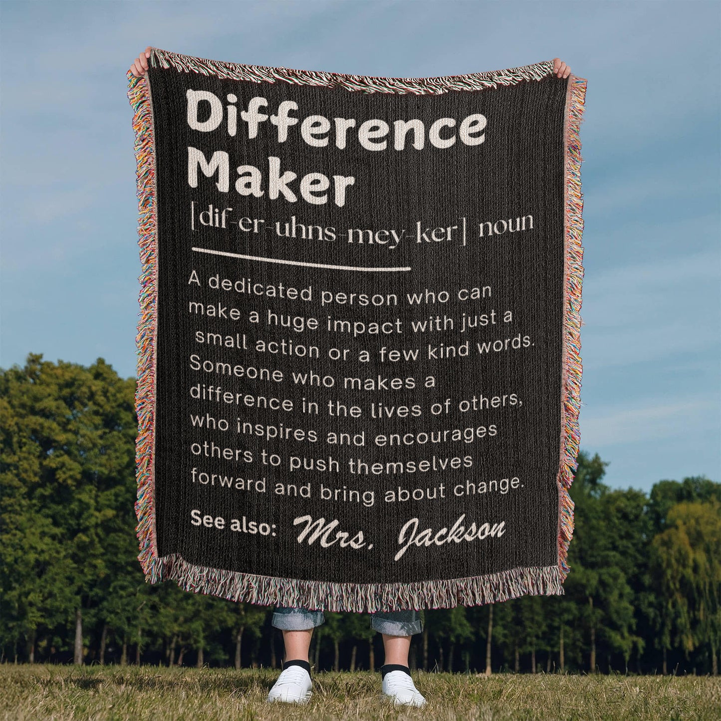 Personalized Difference Maker Gift, Difference Maker Definition with Name, Coach Gift for Teacher, Mentor Appreciation Gift, Leader Gift