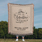 Personalized Wedding Blanket Custom Name Woven Throw, Adventure Begins Gift for Couple, Cotton Anniversary Keepsake Throw